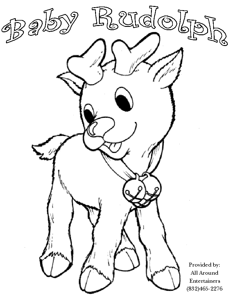 Charming Rudolph Coloring Pages Printable 27