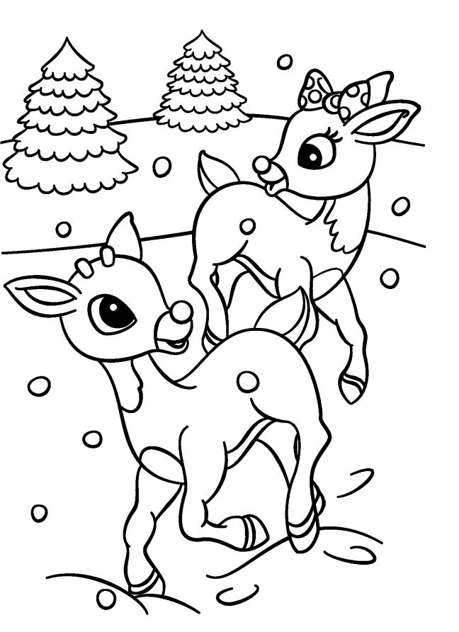 Charming Rudolph Coloring Pages Printable 29