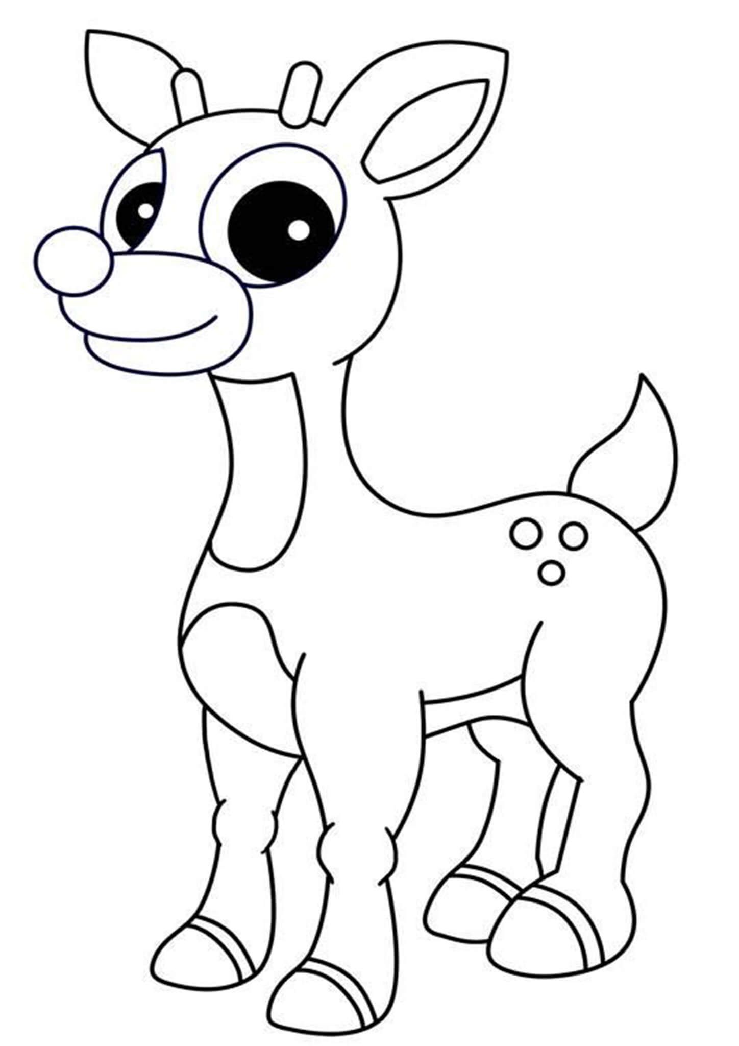 Charming Rudolph Coloring Pages Printable 3