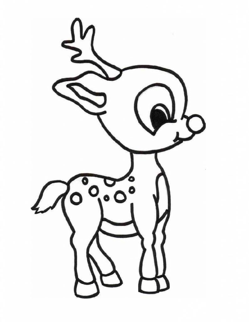 Charming Rudolph Coloring Pages Printable 30