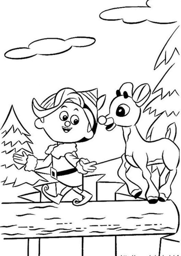 Charming Rudolph Coloring Pages Printable 34