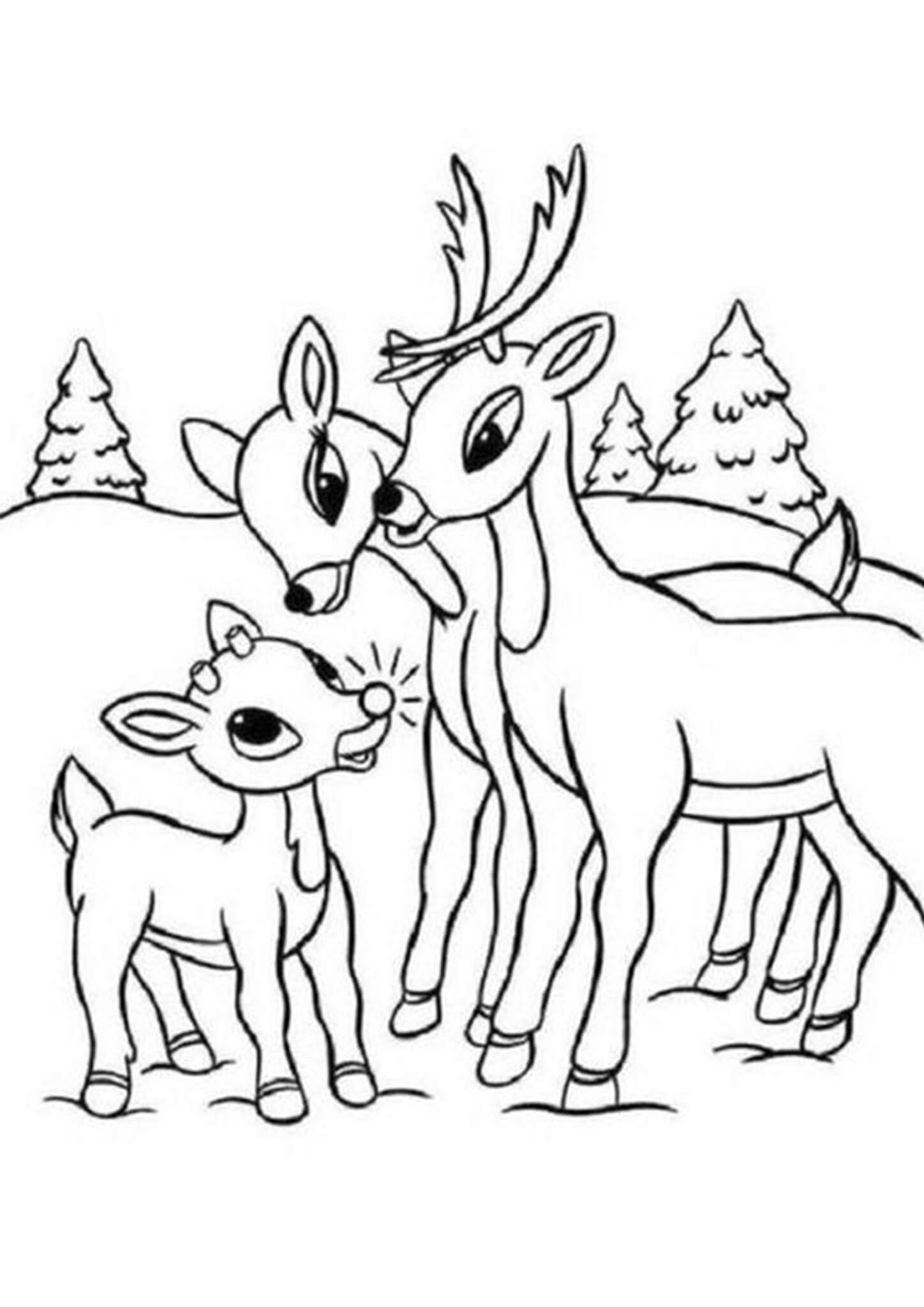 Charming Rudolph Coloring Pages Printable 35