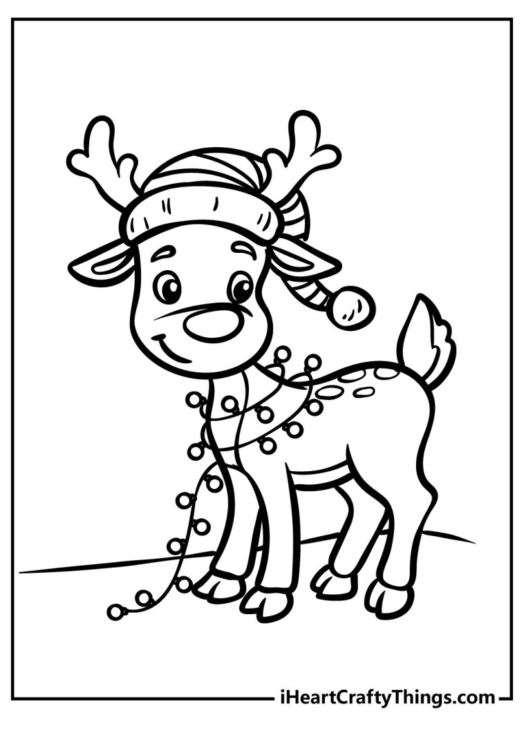 Charming Rudolph Coloring Pages Printable 4