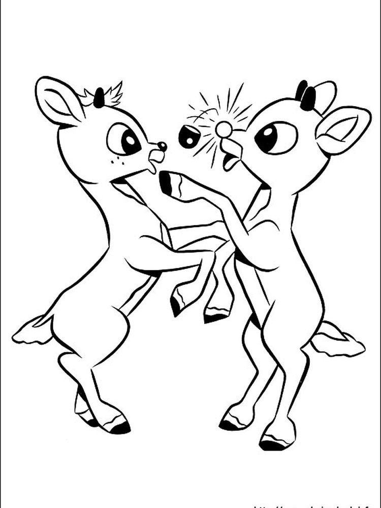 Charming Rudolph Coloring Pages Printable 5