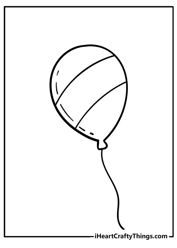 Colorful Balloon Coloring Pages Printable 11