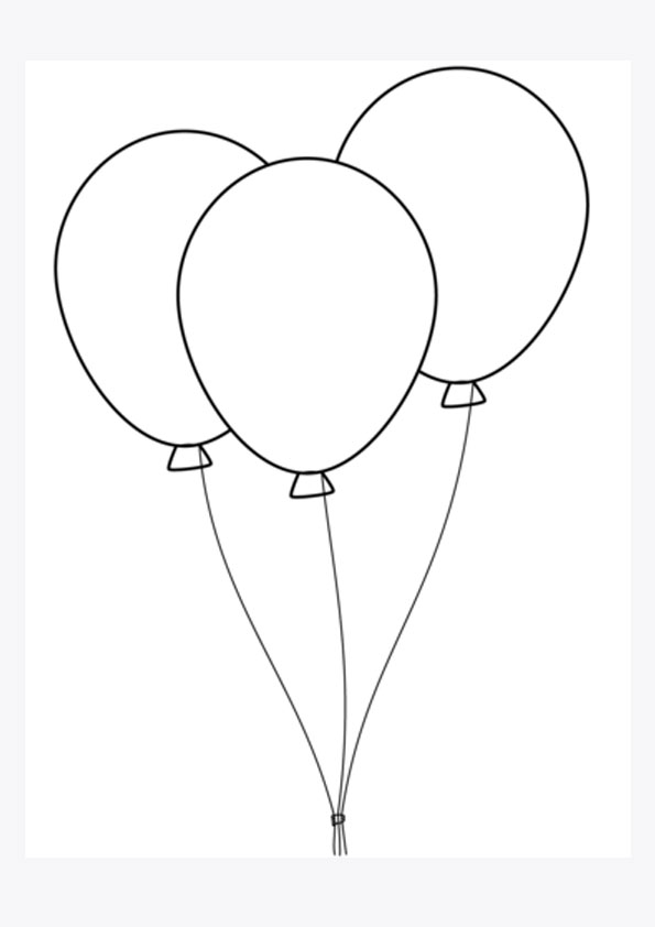 Colorful Balloon Coloring Pages Printable 12