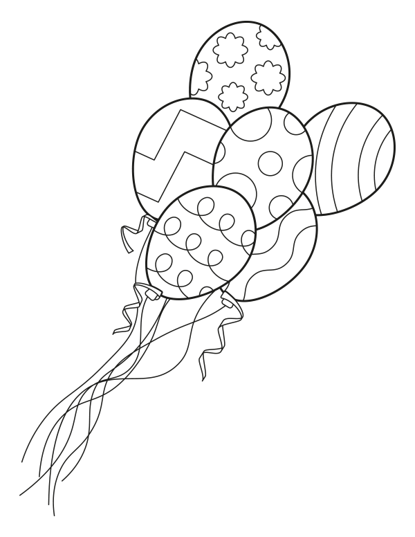 Colorful Balloon Coloring Pages Printable 2