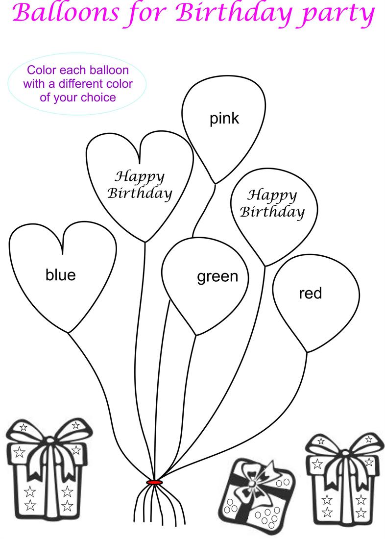 Colorful Balloon Coloring Pages Printable 25