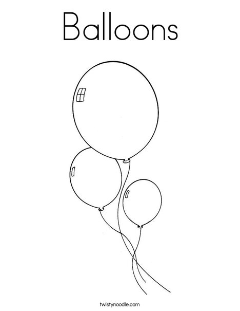 Colorful Balloon Coloring Pages Printable 33