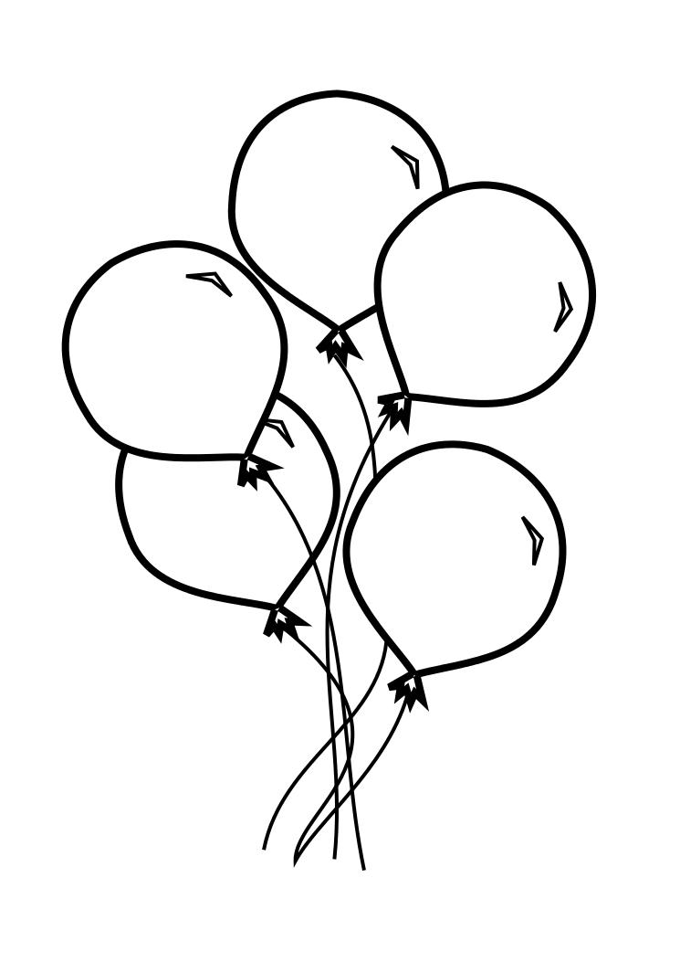 Colorful Balloon Coloring Pages Printable 5