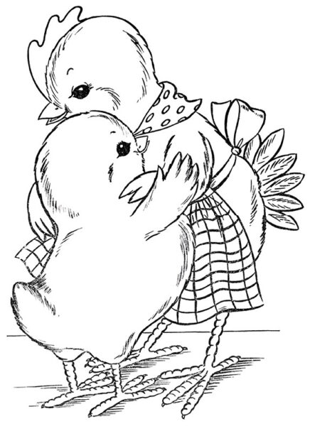 Cute Chicken Coloring Pages Printable 15