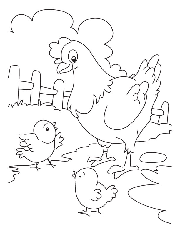 Cute Chicken Coloring Pages Printable 27