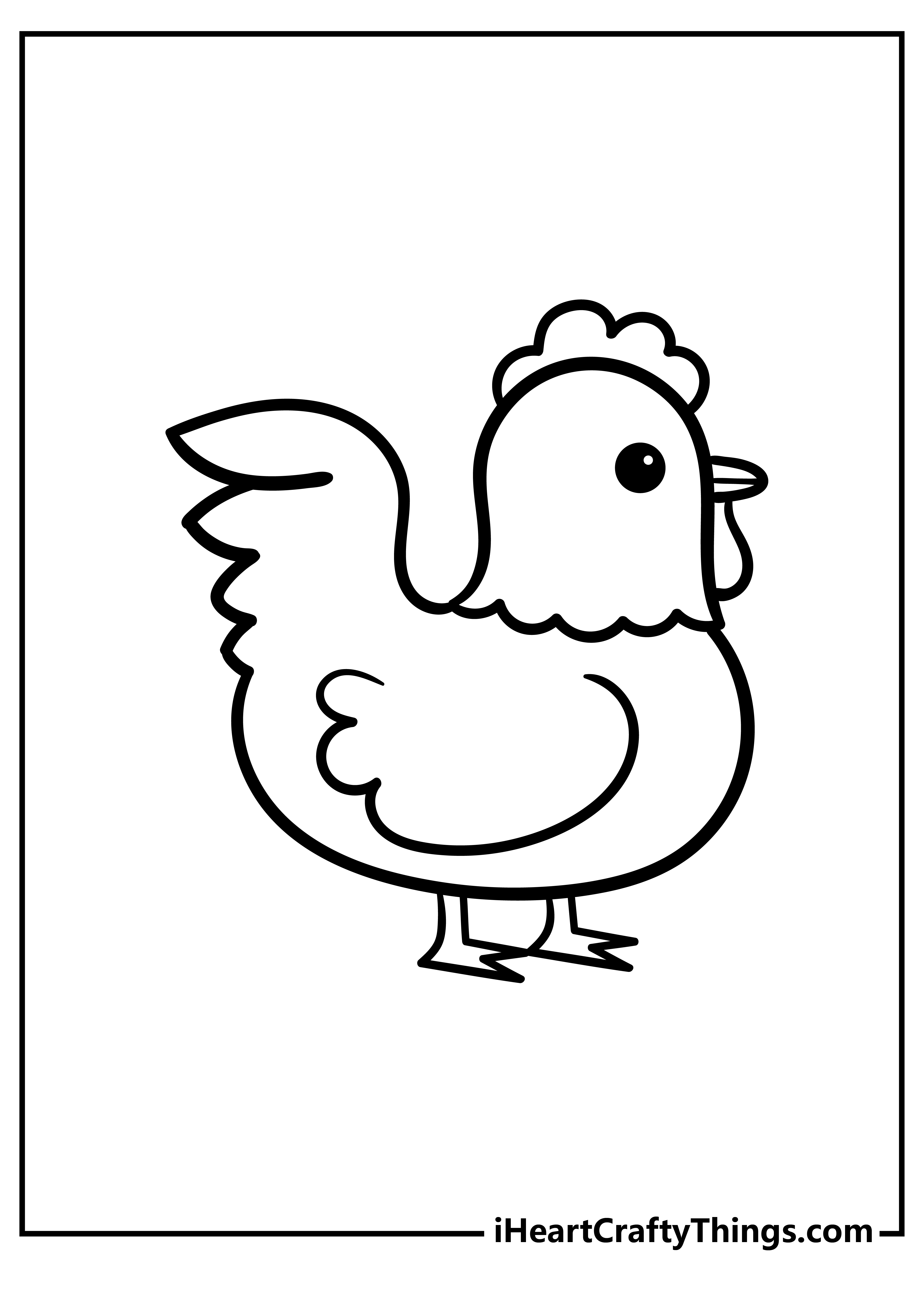 Cute Chicken Coloring Pages Printable 28