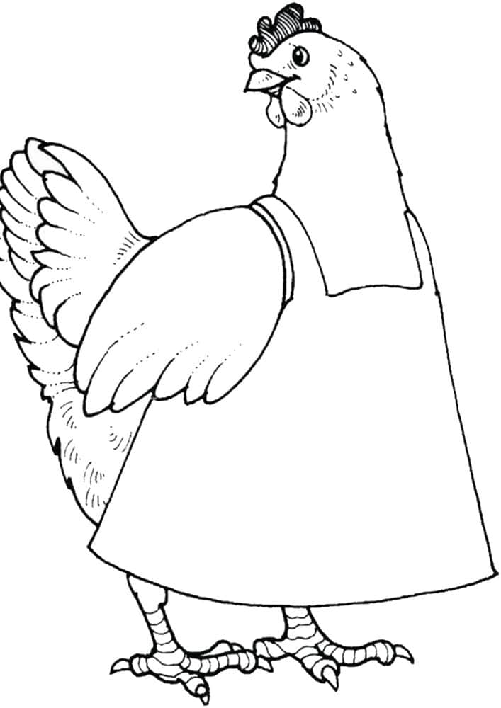 Cute Chicken Coloring Pages Printable 29