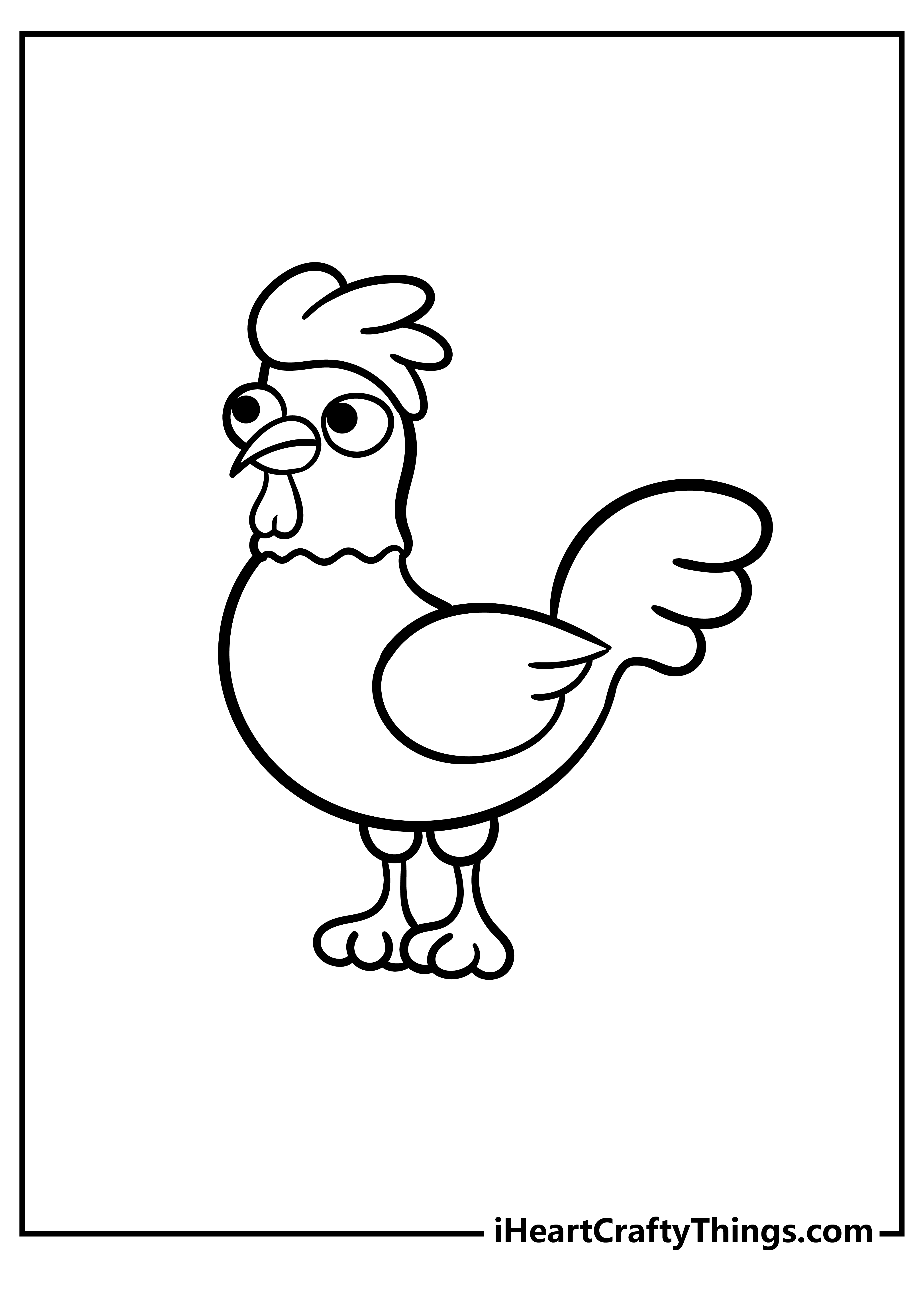 Cute Chicken Coloring Pages Printable 32