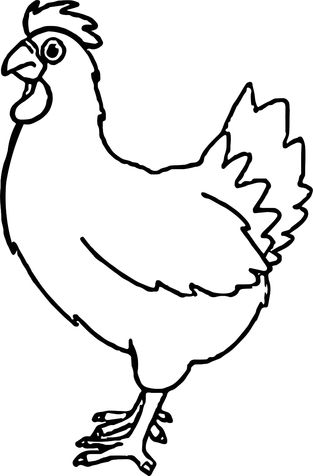 Cute Chicken Coloring Pages Printable 6