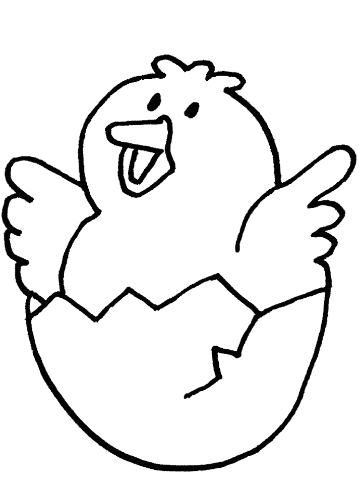 Cute Chicken Coloring Pages Printable 7