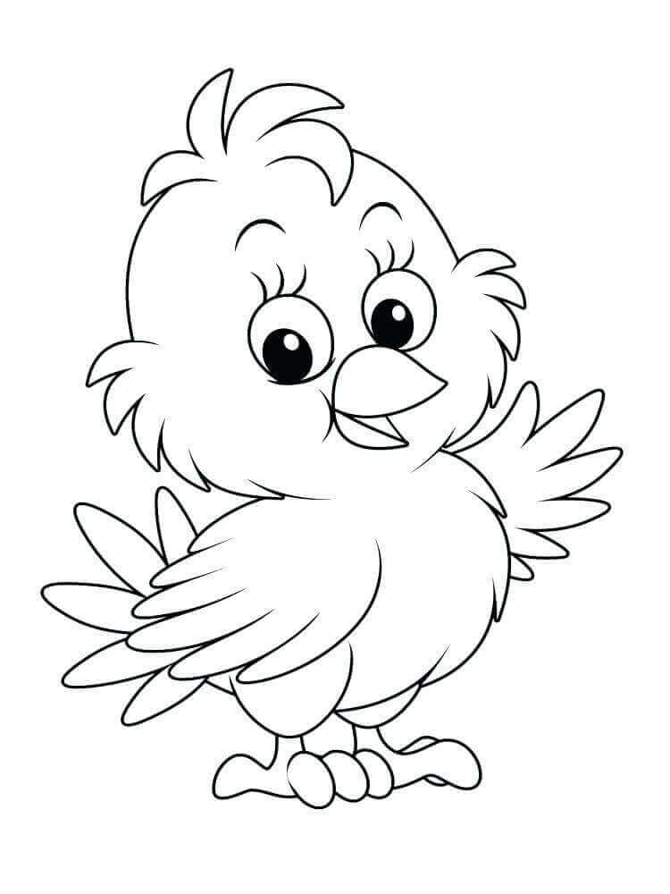 Cute Chicken Coloring Pages Printable 8