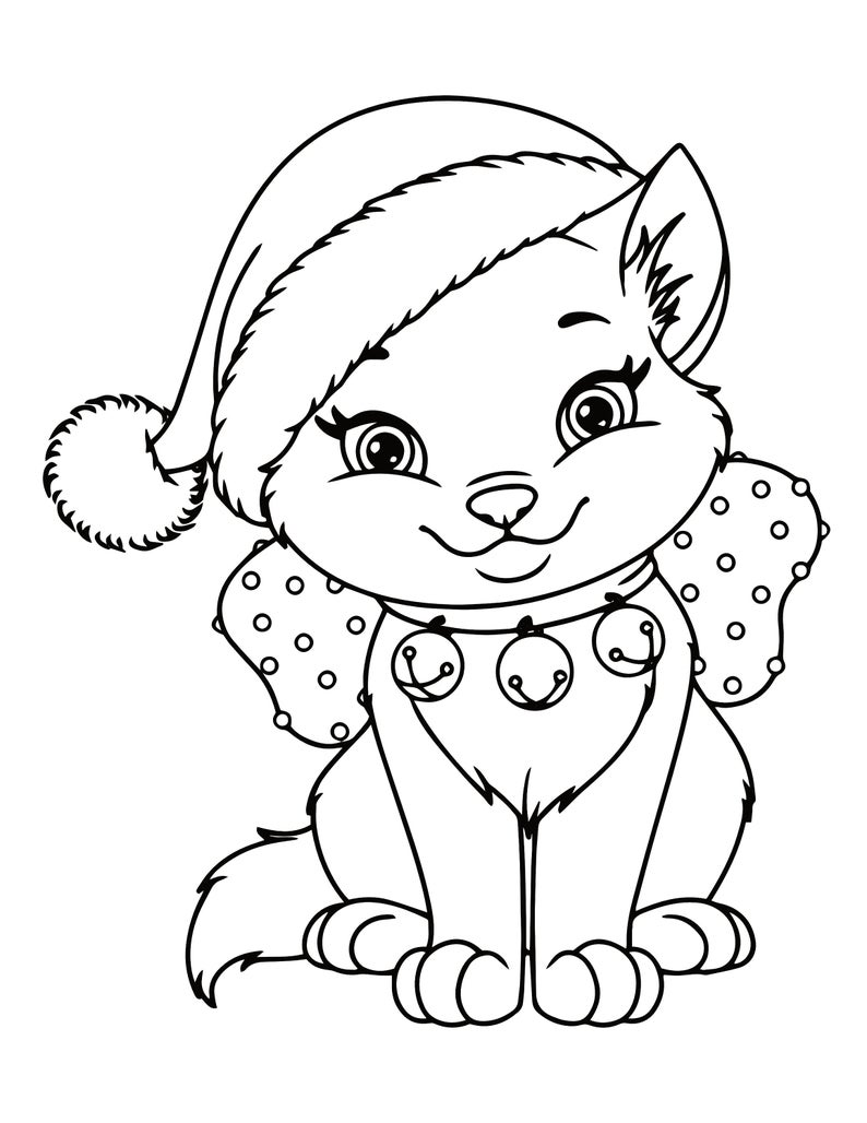 Cute Kitten Coloring Pages Printable 13