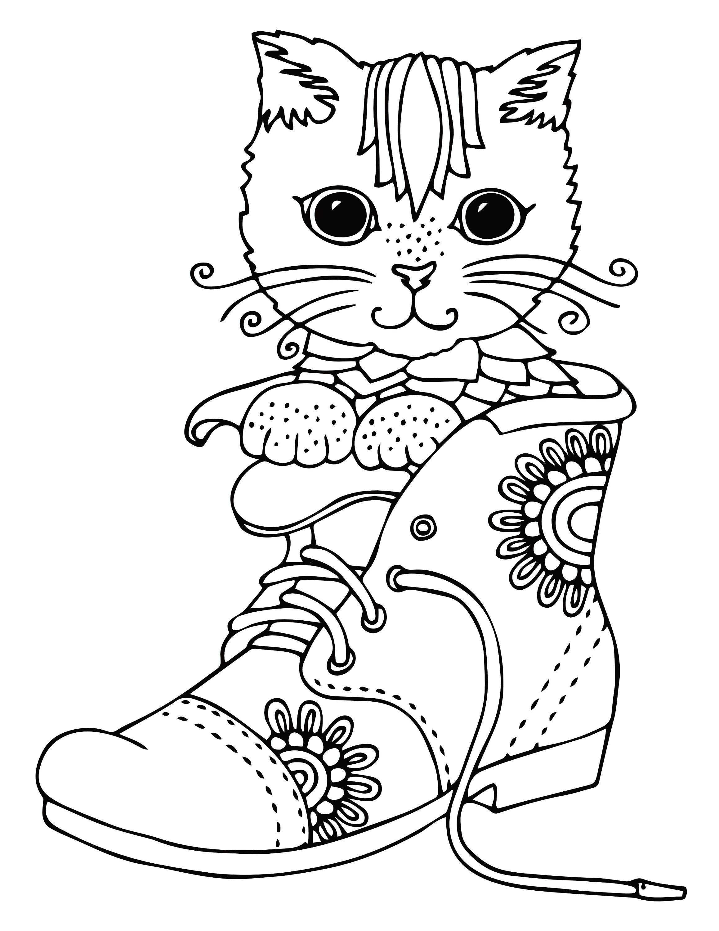 Cute Kitten Coloring Pages Printable 18