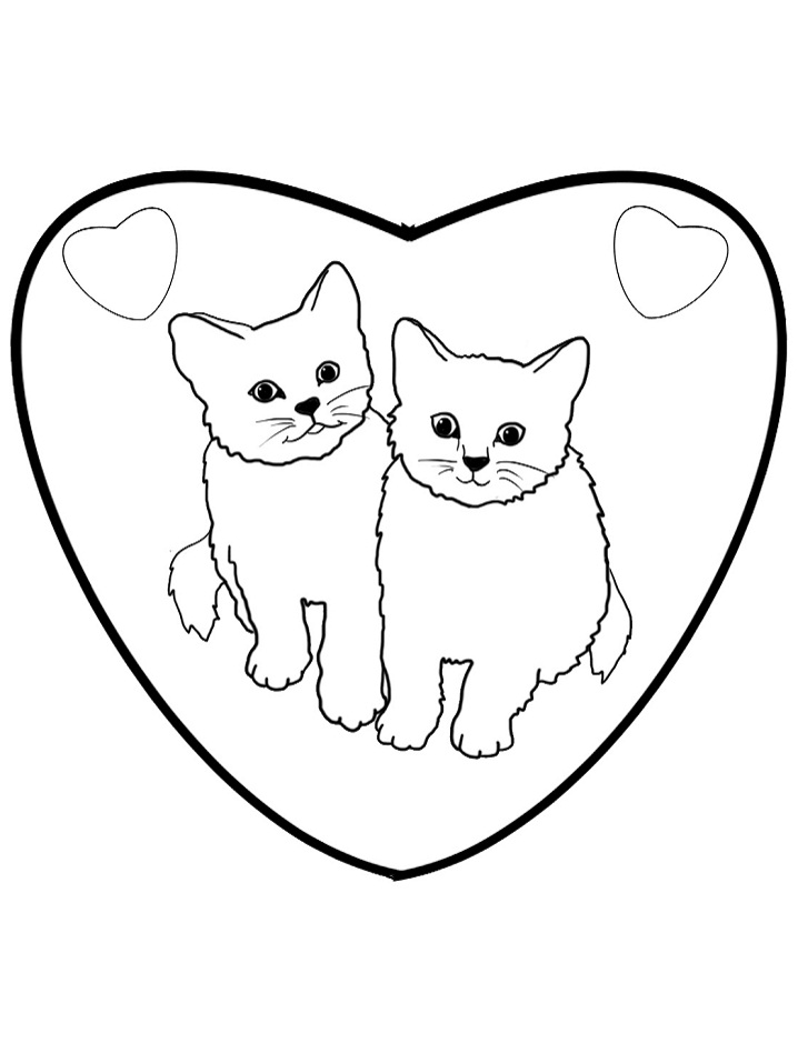 Cute Kitten Coloring Pages Printable 21