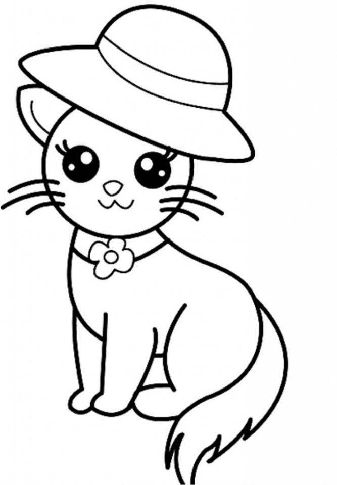 Cute Kitten Coloring Pages Printable 25