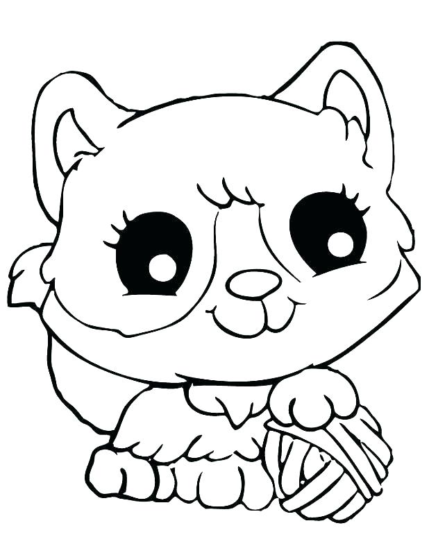 Cute Kitten Coloring Pages Printable 3