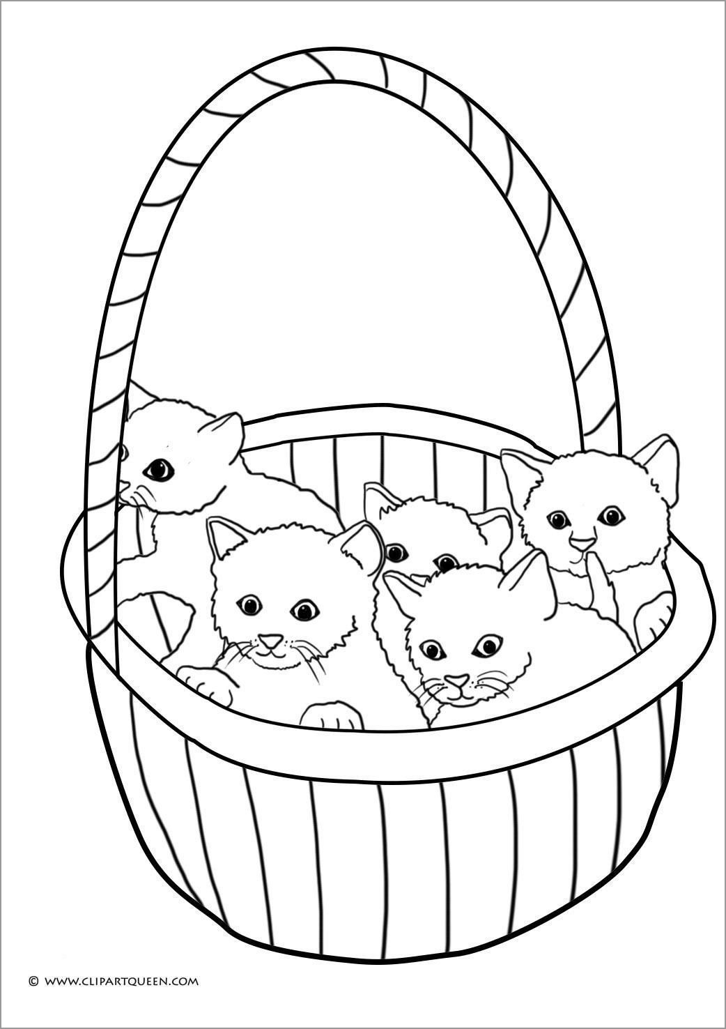 Cute Kitten Coloring Pages Printable 5