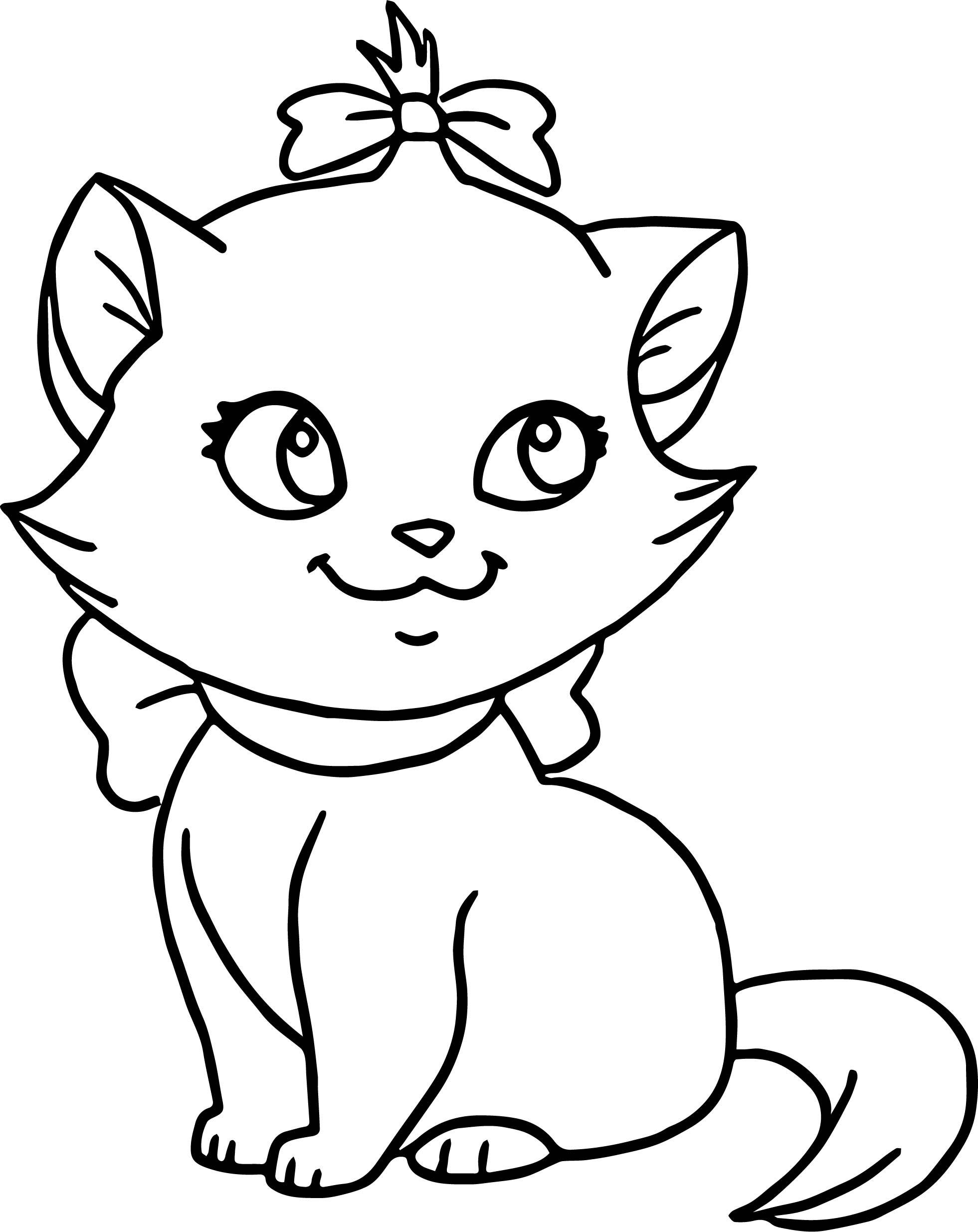 Cute Kitten Coloring Pages Printable 8