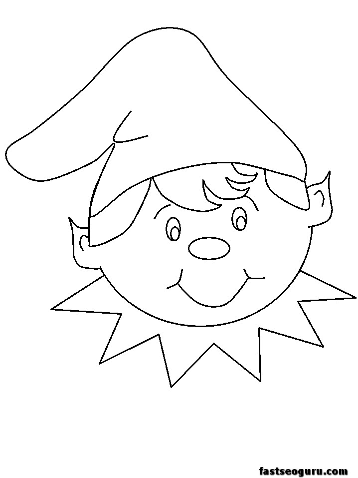 Festive Christmas Elves Coloring Pages Printable 13