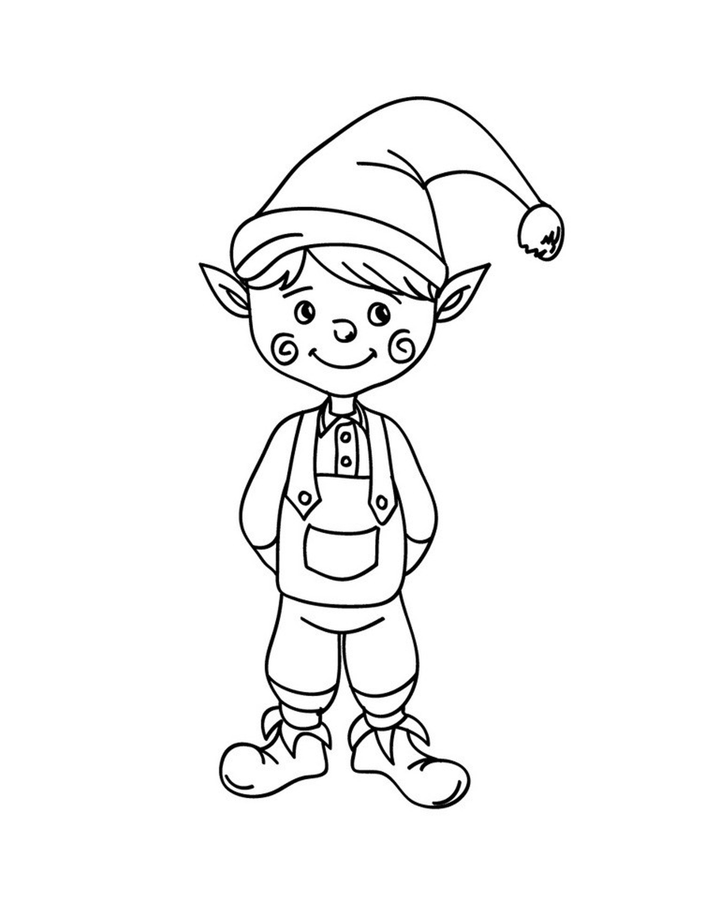 Festive Christmas Elves Coloring Pages Printable 18