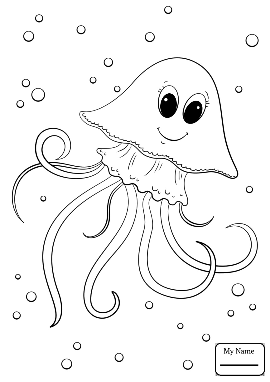 Graceful Jellyfish Coloring Pages Printable 6