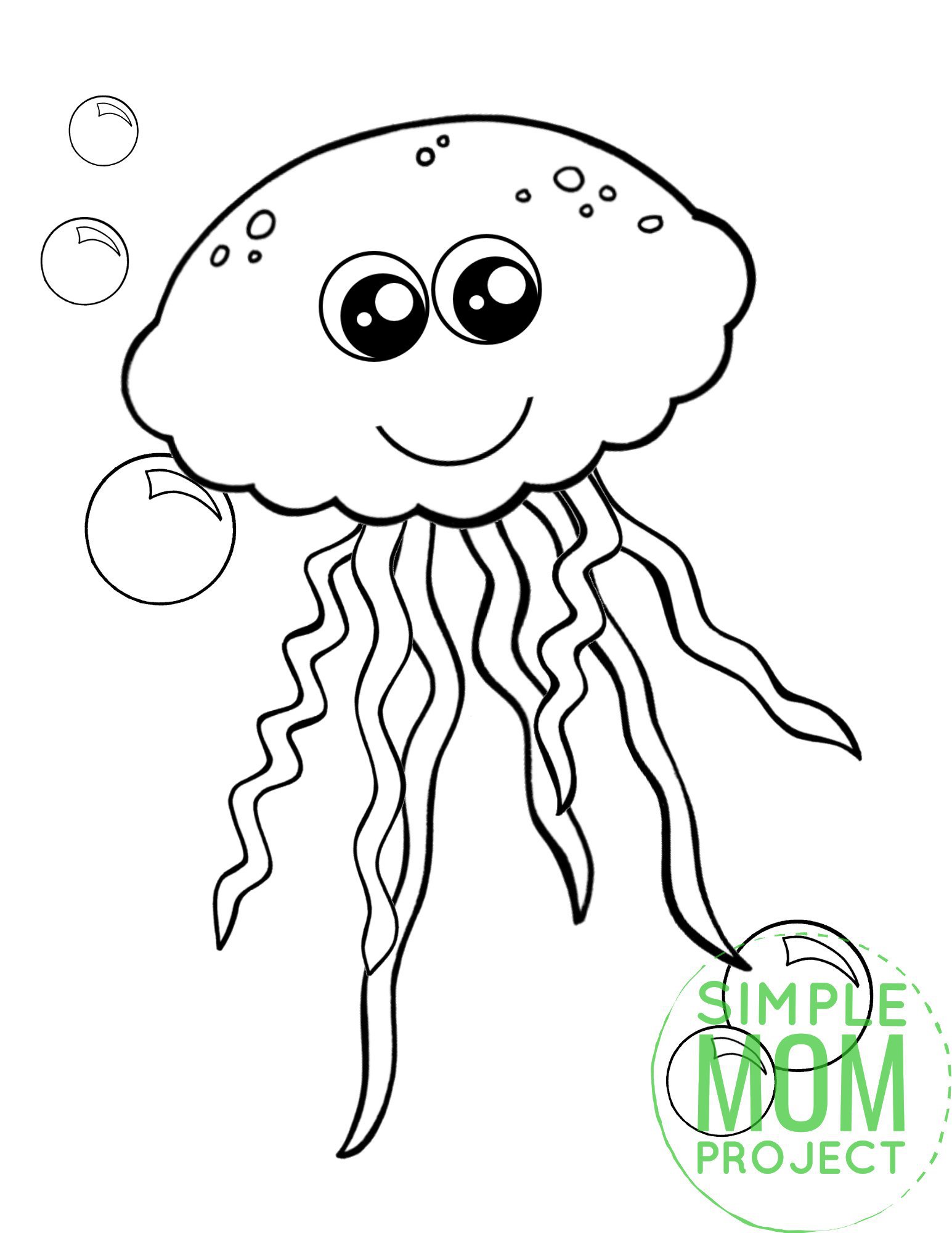 Graceful Jellyfish Coloring Pages Printable 8