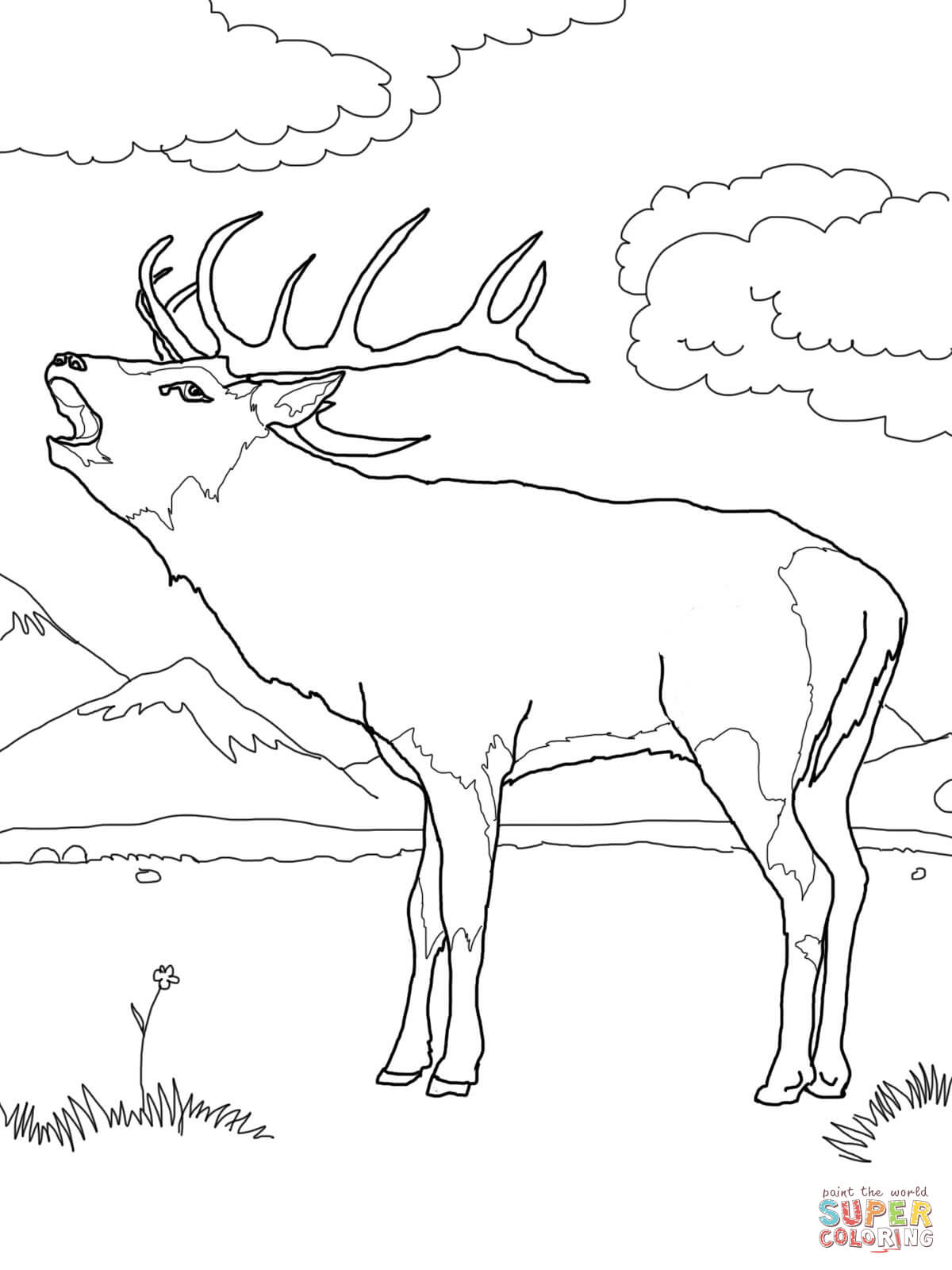 Lovely Deer Coloring Pages Printable 17