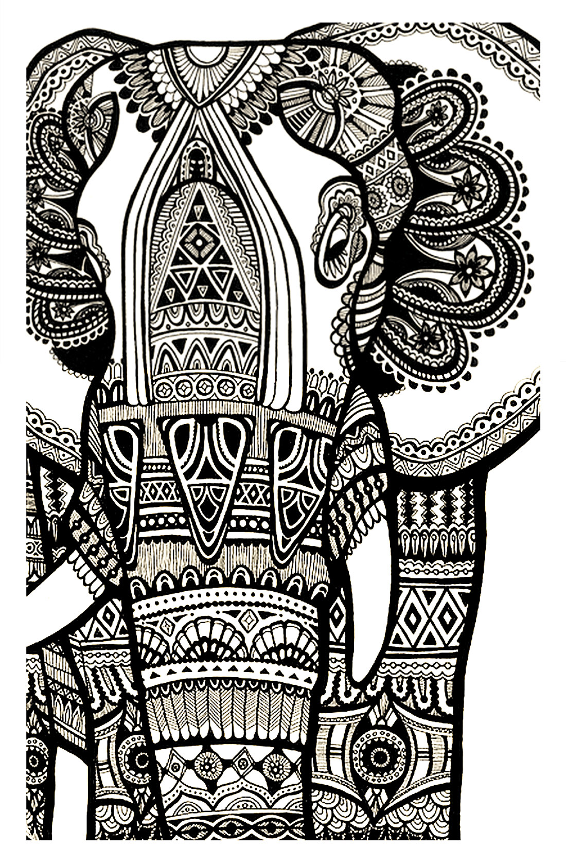 Majestic Elephant Coloring Pages Printable 23