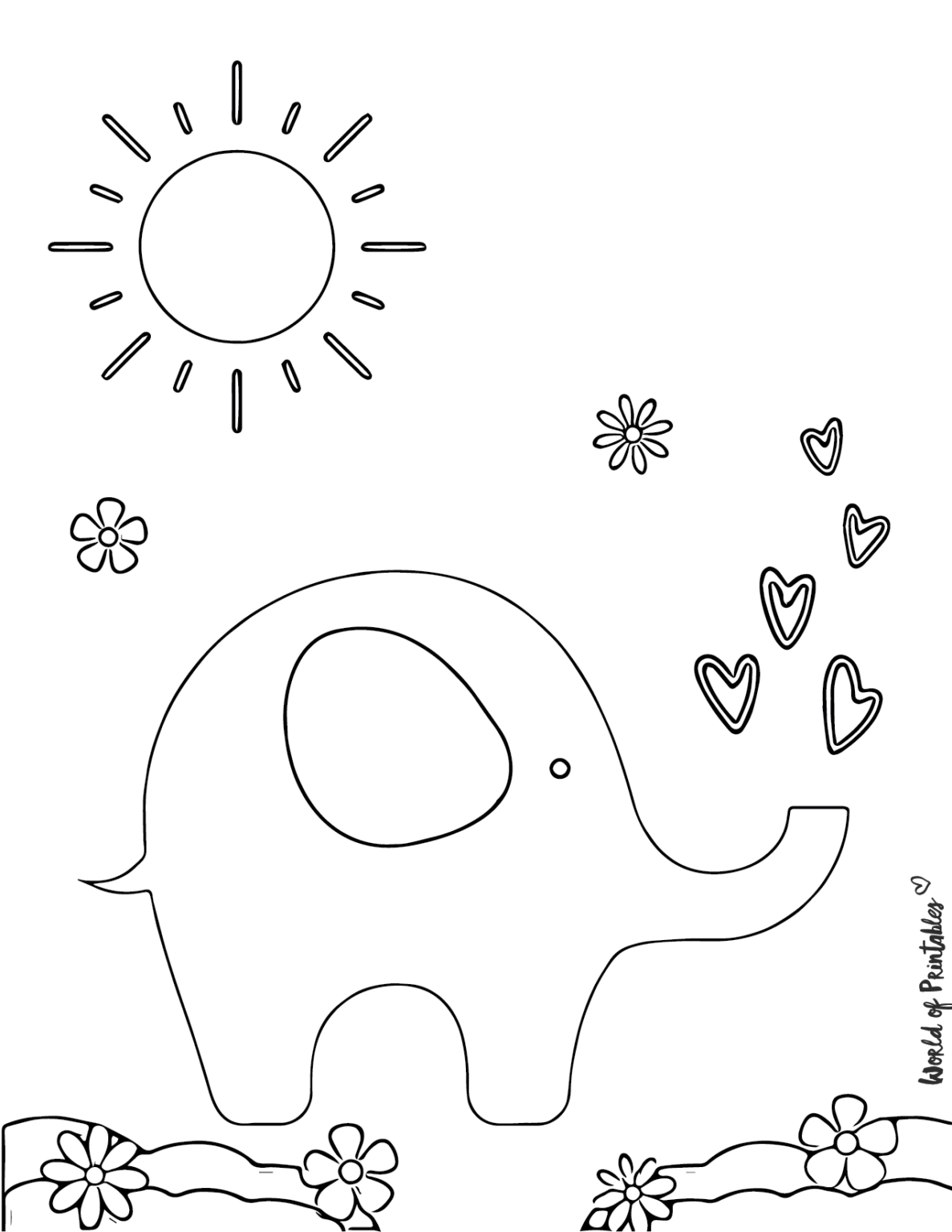 Majestic Elephant Coloring Pages Printable 28