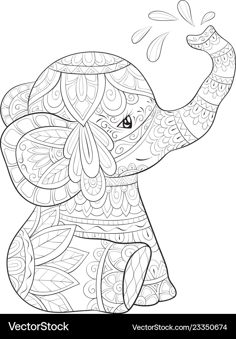 Majestic Elephant Coloring Pages Printable 32