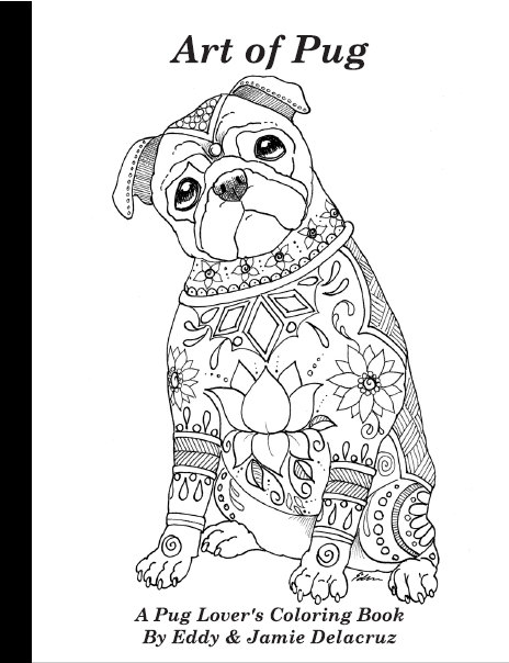 Playful Pug Coloring Pages Printable 14