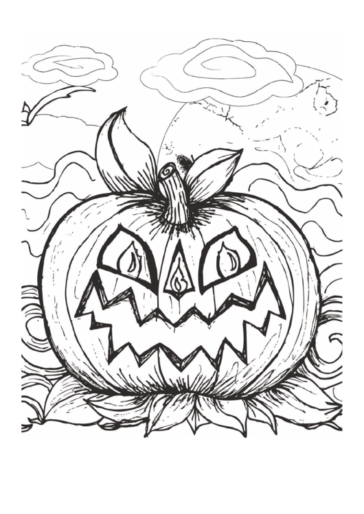 Spooky Halloween Coloring Pages Printable 11