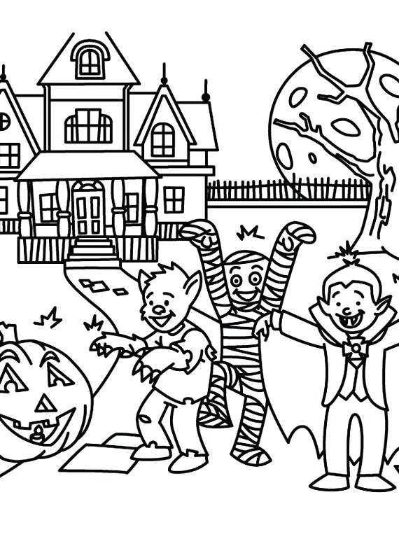 Spooky Halloween Coloring Pages Printable 12