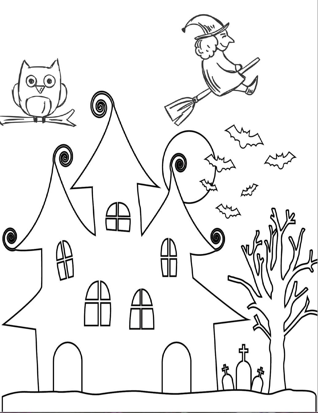 Spooky Halloween Coloring Pages Printable 14