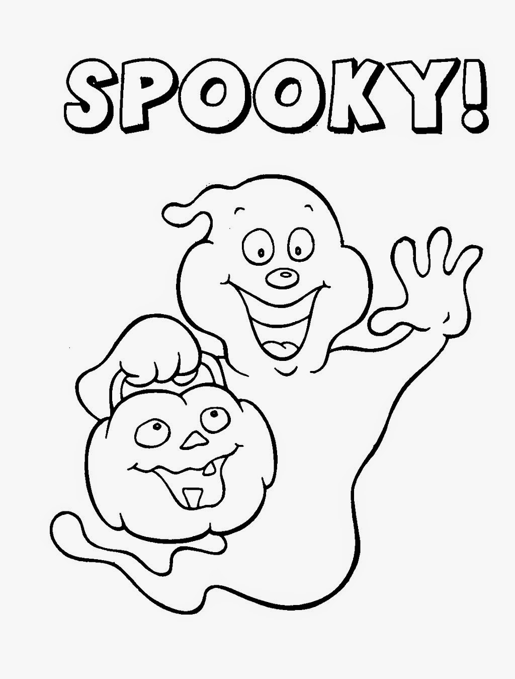 Spooky Halloween Coloring Pages Printable 2