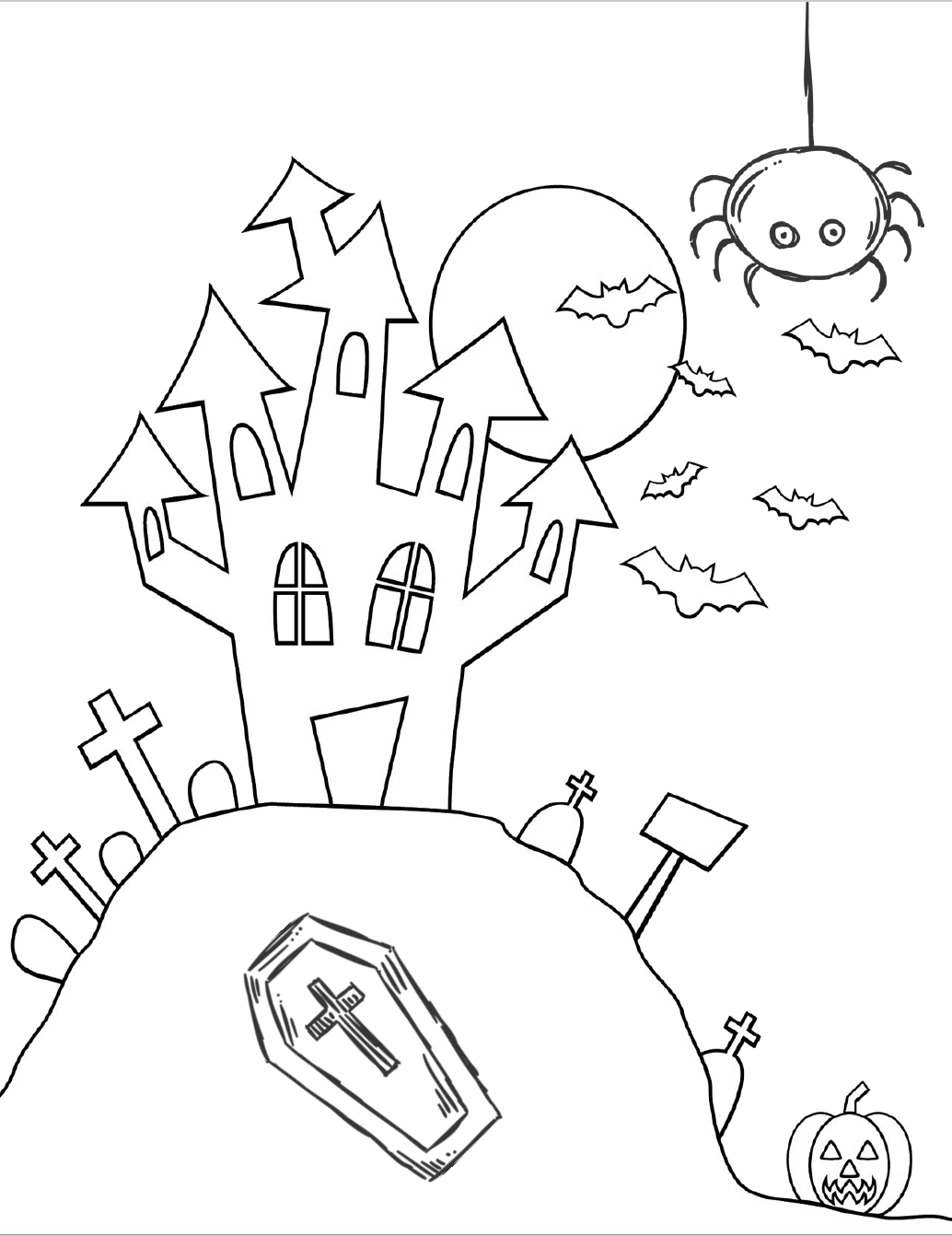 Spooky Halloween Coloring Pages Printable 20