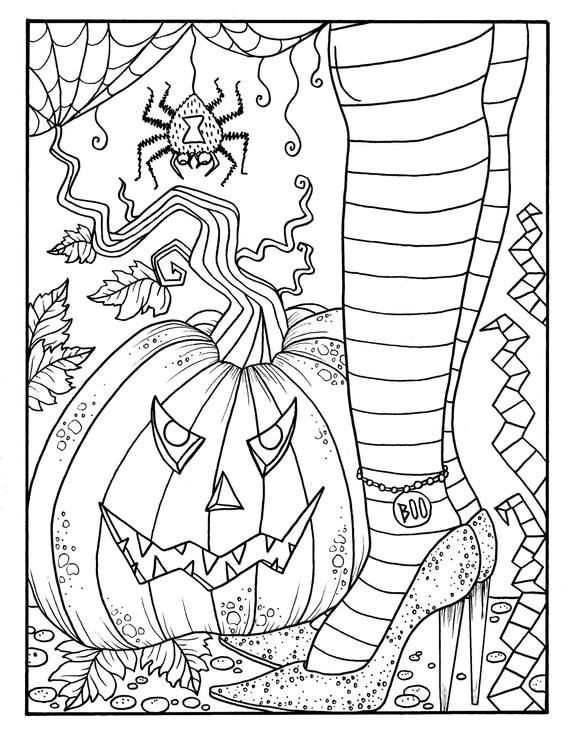 Spooky Halloween Coloring Pages Printable 22