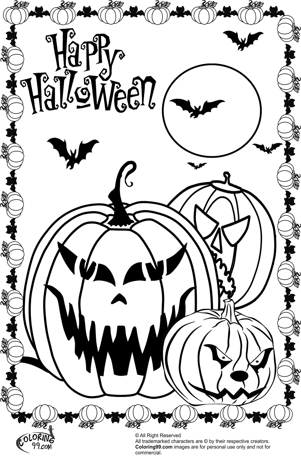 Spooky Halloween Coloring Pages Printable 24