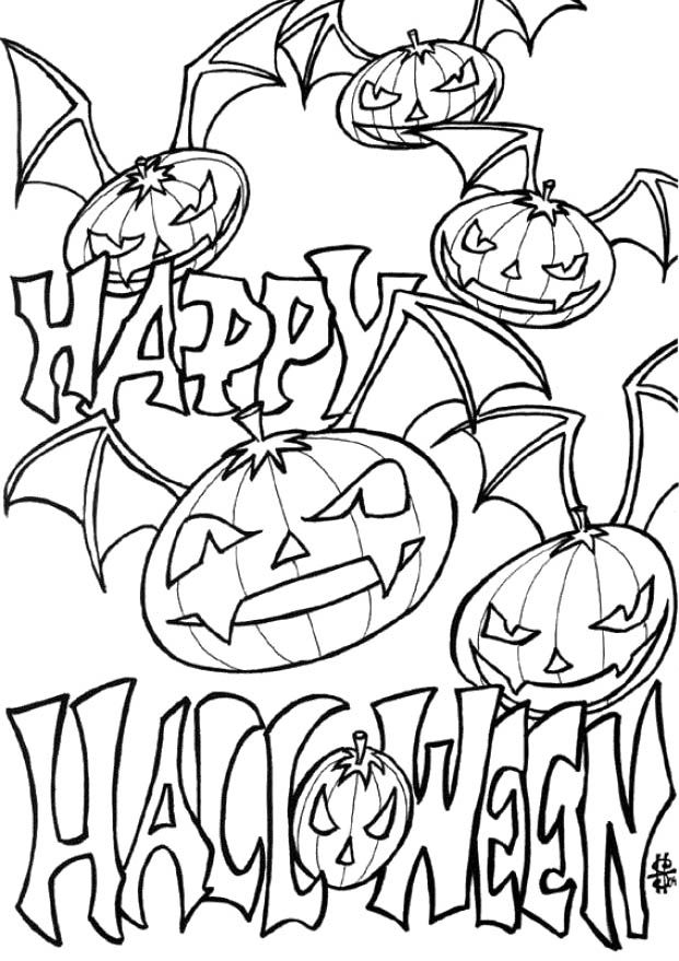 Spooky Halloween Coloring Pages Printable 27