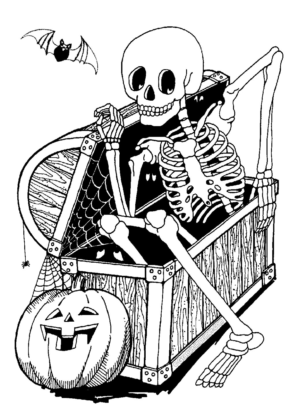 Spooky Halloween Coloring Pages Printable 3