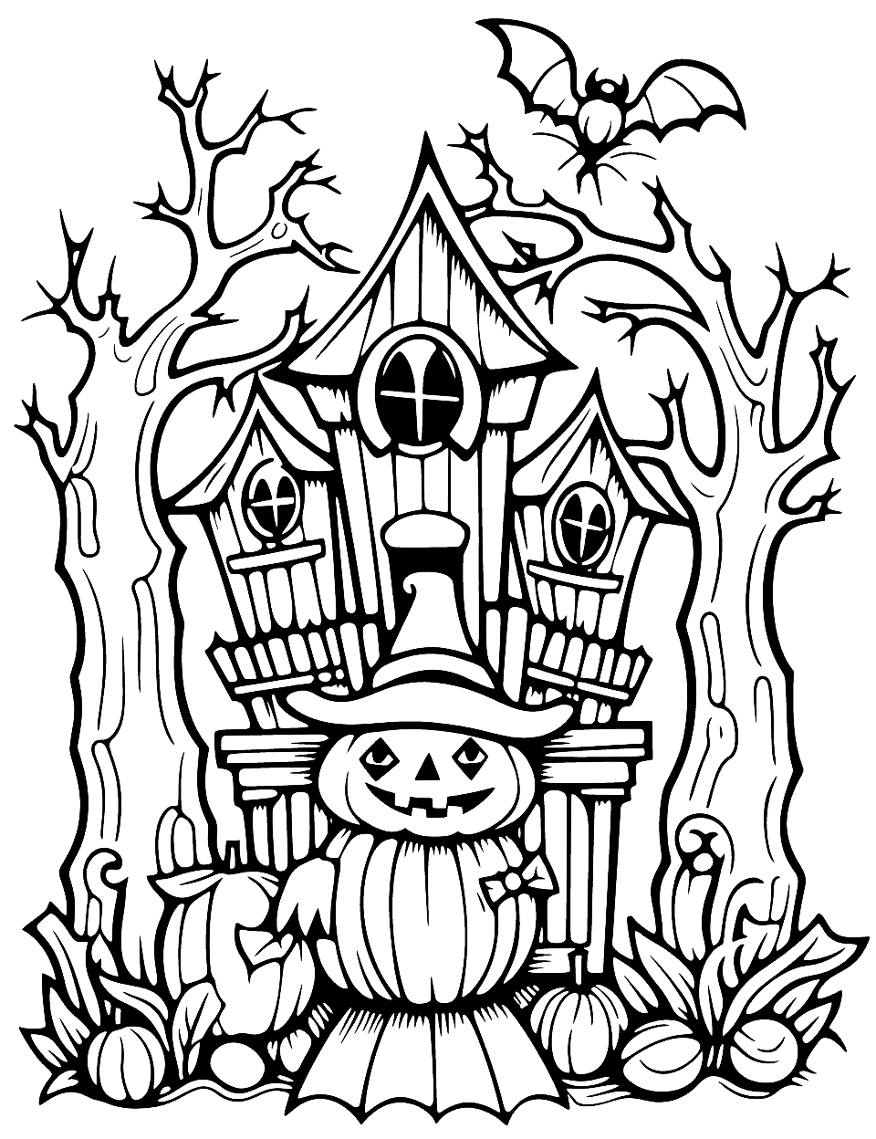 Spooky Halloween Coloring Pages Printable 30