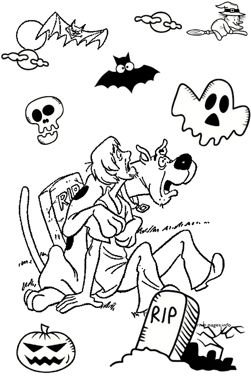 Spooky Halloween Coloring Pages Printable 33