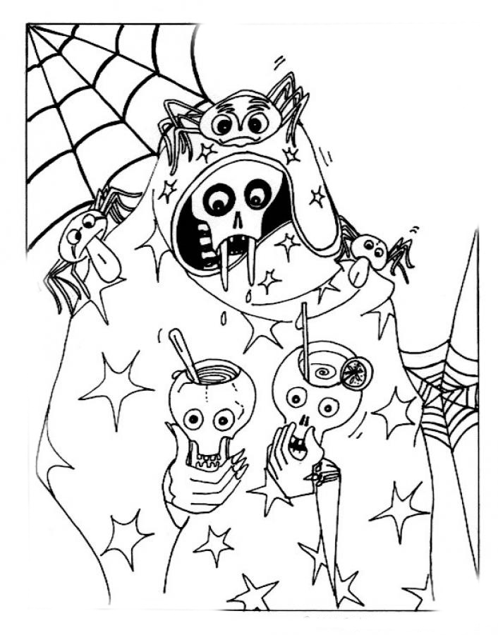 Spooky Halloween Coloring Pages Printable 7